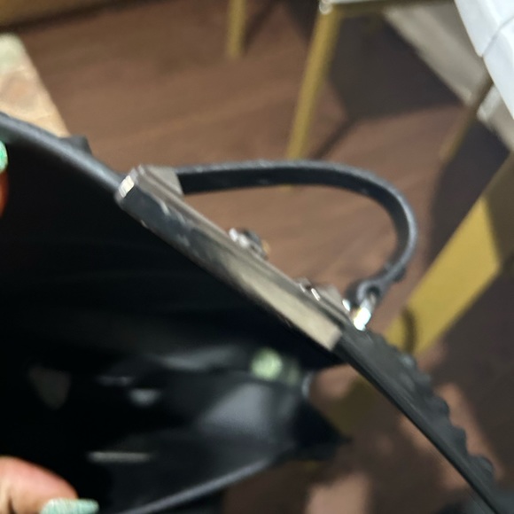 Small black hand made leather purse - Picture 4 of 5